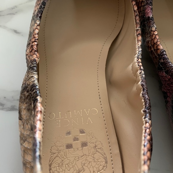 Vince Camuto Pink Snakeskin Flats - Picture 3 of 4